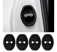 yaohaishao 4 Pcs Car Door Lock Protectors for Land Rover Discovery 3 2005-2008, Car Silicone Door Latch Protective Covers Latches Guard Covers Door Latch Lock Cover,Bla-ck