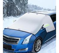 yaohaishao Car Windscreen Cover for Lancia Kappa(838) Coupe 1996-2001, Foldable Windshield Cover for Winter Snow UV Ice Protection Car Windshield,White