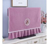 YAOHY Bedroom Dust-proof TV Cover Cloth Fabric Screen Protector, Various Led Thick Slim Durable Lcd TV Dust Cover(Purple,60 inch)