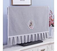 YAOHY Bedroom Dust-proof TV Cover Cloth Fabric Screen Protector, Various Led Thick Slim Durable Lcd TV Dust Cover(Grey,50 inch)