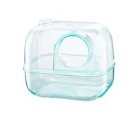 YAOHY Camera-Shaped Hamster Sand Bath Container Toilet Chinchilla Dust Bath House Fully Transparent Viewable Splash-Proof Hamster Litter Box(Blue,XL)