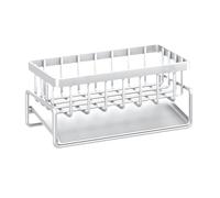 YAOHY Carbon Steel Dish Drying Rack for Kitchen Counter, Dish Drainer with Drainboard, Small Bowl Dish Rack Utensil Holder(White,A)