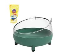YAOHY Detachable Hamster Sand Bath Container Toilet Small Pet Chinchilla Dust Bath House Panoramic Transparent Hamster Litter Box(B)