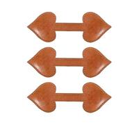 YAOHY Heart-Shaped Leather Magnetic Bookmarks Clips Double-Sided Book Marks for Reading Campus Student Multifunctional Personalized Bookmark(Light Brown)