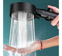 YAOJIWANG High Pressure Shower Head Powerful Handheld Hydro Shower Jet Multi-Functional Showers Sprinkler with 5 Modes,Pause Switch,360 Degree Adjustable Detachable Shower Heads,Water Saving, Black