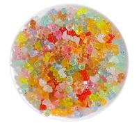 Yaoliucp 100 Pcs Luminous Mini Resin Animals Cute Cartoon 3D DIY Glow in the Dark Mini Resin Animals Bulk for Miniature Fairy Garden Accessories Micro Landscape, Mixed Style Random