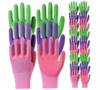 Yaoliucp 12 Pairs Garden Gloves for Women 8.3'' Latex Foam Womens Gardening Gloves Wear-Resistant Non-Slip Gardening with Elastic Wrist for Outdoor & Indoor Task