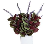 Yaoliucp 3Pcs Artificial Coleus Bush 20 x 10 Realistic Faux Silk Coleus Plants Decorative Low Maintenance Flowers for Thanksgiving Party Home Garden Artificial Flowers