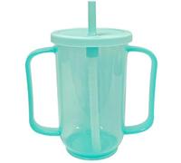 Yaoliucp Adult Sippy Cup for Elderly, Green, Polypropylene, Silicone, Straw Sippy Cup, 350ml