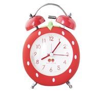 Yaoliucp Alarm Clock for Kids Quiet Running Cute Cartoon Strawberry Alarm Clock Battery Powered with Night Light & Loud Sound for Home Bedroom School, Not Include Battery for Kids