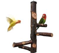 Yaoliucp Bird Perch Stand, 12Inch Natural Wood Bird Perch in Cage, Sturdy Parrot Perch, Bird Cage Accessories for Small & Medium Cockatiel, Conure, Budgie, Love Bird, Finch, Bird Perch Stand