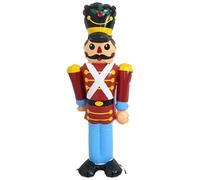 Yaoliucp Christmas Inflatables 3.5ft Nutcracker Christmas Decor PVC Cartoon Nutcracker with 2 Hidden Air Holes Christmas Decorations for Holiday Party Indoor Outdoor Lawn Decor, Christmas Inflatables