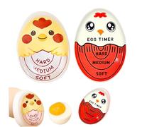 Yaoliucp Egg Timers for Boiling Eggs, 2PCS Colour Changing Boiling Egg Timer, Reusable Boiler Timer for Soft to Hard Eggs Cooking Kitchen Use Supplies Boiler