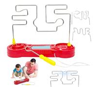 Yaoliucp Electric Bump Maze Game, 3-Level Interactive Electric Shock Game with Buzz Wire, Concentration Training Game for Kids & Toddlers, Includes Maze Board, 3 Route Cards, 3 Route Pieces