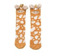 Yaoliucp Girls Fuzzy Socks 3D Cartoon Giraffe Soft Fluffy Floor Socks Warm Sleep Stockings 1Pair Soft Socks