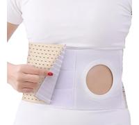 Yaoliucp Hernia Belt, Comfortable Ostomy Belt, Breathable Mesh Fabric Belly Binder, Lightweight Colostomy Belt, Cozy Ostomy Support Belt for Men and Women, M Ostomy Belt