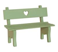 Yaoliucp Miniature Decorative Mini Wooden Garden Bench Decorative Photo Props for Dollhouse Dollhouse Garden Furniture Decoration (Green) Green 16.5x11.5cm Fairy Miniatures
