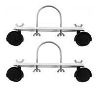 Yaoliucp Mobile Pulley Brackets for Oil Filled Radiator 2Pcs 360° Swivel Caster Wheels Heavy Duty for Electric Heater U-shaped Hook Carbon Steel Casters, Black Wheels, Oil Filled Radiator