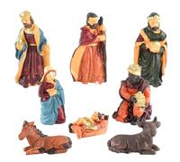 Yaoliucp Nativity Figures 8PCS/Set Resin Nativity Set with Baby Jesus and Animals Realistic Nativity Scene Christmas Decorations Christmas Nativity Sets for Home Decor, Nativity Set