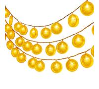 Yaoliucp Novelty String Lights 9.8 Ft Lemon Garland with 20 Waterproof LED Lights Battery Operated Warm-Glow Lemon Decor for Kitchen Living Room Christmas Tree, Novelty String Lights