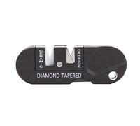 Yaoliucp Portable Knife Sharpener Mini Pocket Keychain Sharpener Foldable Knife Sharpening Tool for Survival Hunting Fishing Hiking Camping Black 1PC, Sharpening Stone