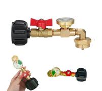 Yaoliucp Propane Tank Gauge, Heavy-Duty Propane Tank Gauge Level Indicator with Glow In The Dark Dial, Metal Comprehensive Propane Tank Adapter for BBQ Gas Grill Cylinder Propane Gauge
