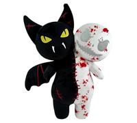 Yaoliucp Voodoo Dolls, 9.8 In Luminous Bat Ghost Halloween Plush Toy, Creepy Soft Stuffed Dual Head Glow in the Dark Bat & Ghost Plush for Kids Boys Girls and Adults, Toy