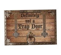 Yaoliucp Welcome Matt Outdoor, Definitely Not A Trap Door - Funny Welcome Mat 20x31.5 Mat Polyester Non-Slip Humor Porch Decor for Indoor and Outdoor Warm House Decor Funny