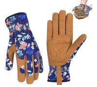 Yaoliucp Womens Gardening Weeding Working Gloves, Leather Garden Glove High-Dexterity Gardening Work Gloves for Women Thorn Proof No Stab for Digging, Planting, Pruning Style1 gifts