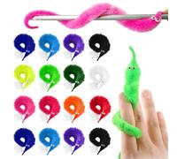 Yaoliucp Worms Party Supplies 16 Colors Wiggly Worms On String Twisty Fuzzy Worm for Party Supplies