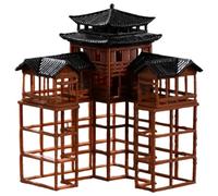 Yaoliucp Zen Garden Accessories, Plastic Japanese Chinese Miniature Pavilion Pagoda For Bonsai Micro Landscape Fairy Garden Accessories, Style 2 Zen