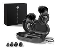 Yaolmkcovs Ear Plugs for Sleep, Noise Cancelling 35dB Soft and Reusable Silicone Earplugs with Noise Reduction Ear Tips Set - 8 Tips in 4 Sizes (XS, S, M, L) - Black Box