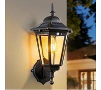 Yaolon Solar Wall Light Outdoor with Motion Sensor, 3 Smart Modes, IP65 Waterproof, Vintage Solar Lantern for Garden Patio Garage Yard