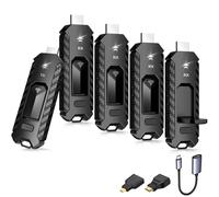 YAOMAISI Wireless HDMI 1 Transmitter and 4 Receiver,Wireless hdmi Extender Kit,HDTV Synchronize Phones,PC,camcorders,PS4/5,and other HDMI devices for multiple screens