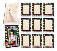 Yaomiao 10 Pcs Preschool Graduation Picture Frames 4x6 Wooden My First Kindergarten Graduation Picture Frame 2025 Vertical Pre-k Photo Holder Gifts for Boys Girls Son Graduates(Black,My 1st)