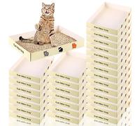 Yaomiao 30 Pack Disposable Cat Litter Box Foldable Cardboard Kitty Litter Tray Travel Portable Kitten Litter Pan Collapsible Low Entry Paper Cat Toilet for Cat Small PET Indoor Outdoor 13.8 x 10 x 2