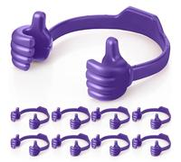 Yaomiao 8 Pcs Thumbs up Cell Phone Stands Universal Cell Phone Holder Flexible Mobile Phones Stand Adjustable Smartphone Stand Holder for Desk Offices Bedrooms Airplanes Travel(Purple)