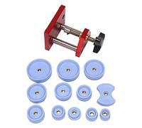 Yaootely Micropress Watch Box Micropress Medium Heavy Duty Watch Case Tool with 12 Nylon Dies for Watch Repair, Red & Blue