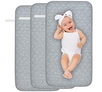 Yaopelky 3Pack Baby Changing Pad Liners 27" x 14" Washable Reusable Baby Changing Diaper Mat Sheet Waterproof Longer Changing Table Cover (Grey)