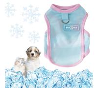 Yaopelky Dog Cooling Vest Cats Dogs Summer Clothes with D-Ring Breathable Puppy T-Shirt Quick Dry Sun Protection Doggy Outfits Pet Cooling Shirts for Outdoor Activity (Blue, S(1.5-2.5kg))