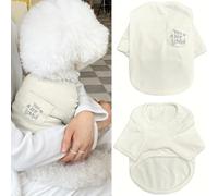 Yaopelky Dog Sweatshirt Fleece Soft Dog Clothes with Pockect Fall Winter Warm Pet T Shirt for Small Medium Dogs Cat Puppy Outfit Kitten Apparel Chihuahua Teddy (White, L)