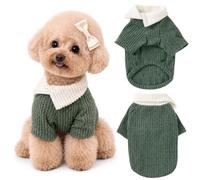 Yaopelky Dog Sweatshirt for Small Medium Dogs,Green, XS(1-2kg/)