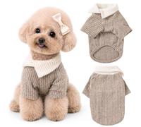 Yaopelky Dog Sweatshirt for Small Medium Dogs, Khaki, S (1.5-3.5kg)