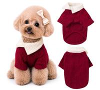 Yaopelky Dog Sweatshirt for Small Medium Dogs, Red, L (5.5-9kg)