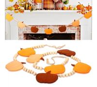 Yaopelky Fall Felt Garland Thanksgiving Decorations Hanging Banner Decor for Home Autumn Fall Holiday Decoration Harvest Party Supplies (1Pcs Pumpkin Bead)