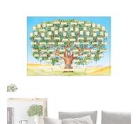 YAOPIU Genealogy Charts To Fill In | Blank Fillable Family Tree Template - Wall Decor for Mom Dad Grandma Grandpa Son Daughter Husband Wife Teens Boys Girls Men Women Friends Youth