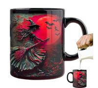 YAOPIU Witch Mug - 325 ml Halloween Mug | Ceramic Breakfast Cup | For Morning Routine Birthday Party Weekend Leisure Relaxation Moments Personal Collection