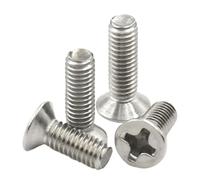 yaoqijie 10-100Pcs Cross Screws M1 .2 .4 .6 M2 .5 M3 M4 M5 M6 304 Stainless Steel Phillips Flat Countersunk Head Screw Bolt lasting(25mm,M4 (20pcs))