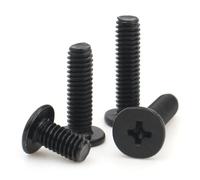 yaoqijie 10/20/50/100pcs M1.6 M2 .5 M3 Black 304 Stainless Steel Cross Phillips Ultra Thin Flat Head Screw Bolt for Laptop lasting