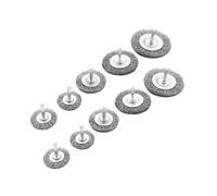 yaoqijie 12Piece Wire Wheel Cup Brush Set 0.0118in Coarse Crimped Steel 1/4in Round Shank For Drill
